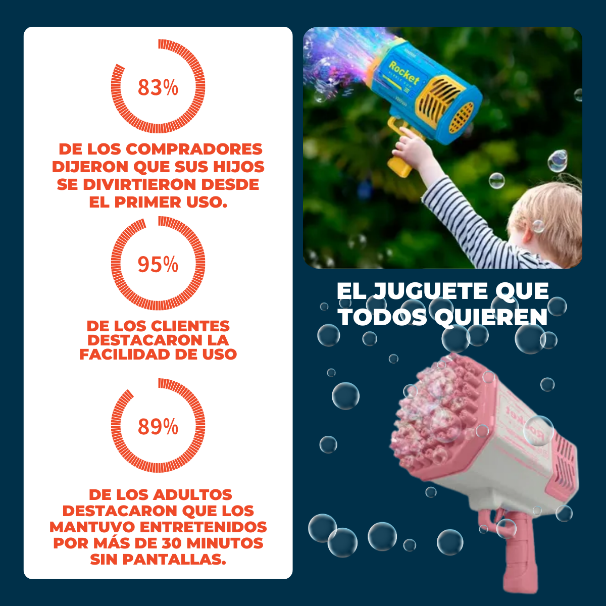 Pistola Bazooka Burbujas™ 2x1 🔥 | Diversión ilimitada para tus hijos