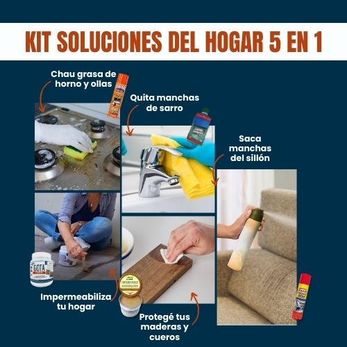 Kit soluciónes 5 en 1™ | Solucioná todos tus problemas en casa ahorrando dinero y estrés