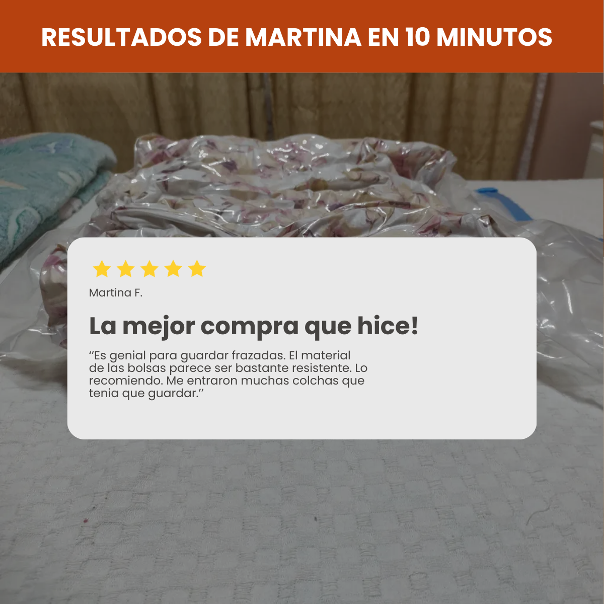 Kit Ahorro de espacio - x5 Bolsas Reutilizables + Bomba Manual ¡GRATIS!