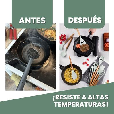 Kit Utensilios Home™ x 12 + Tapas reutilizables x 6 ¡De regalo!🎁