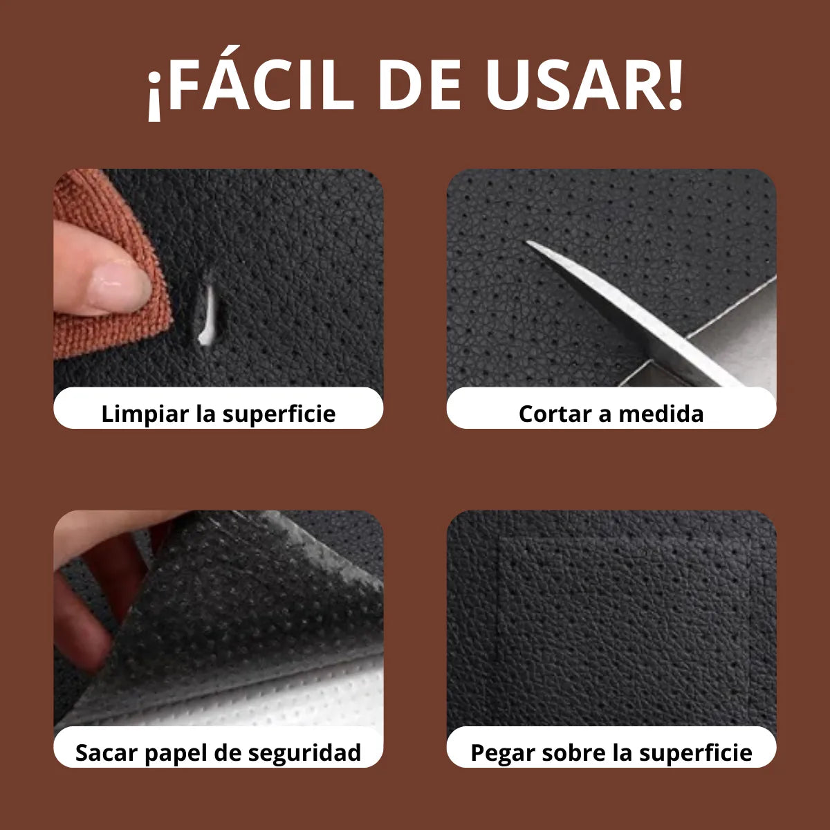 Parches Cuero Woo™ 4x1 🔥 | Renová tus sillas y sillon fácil y rápido