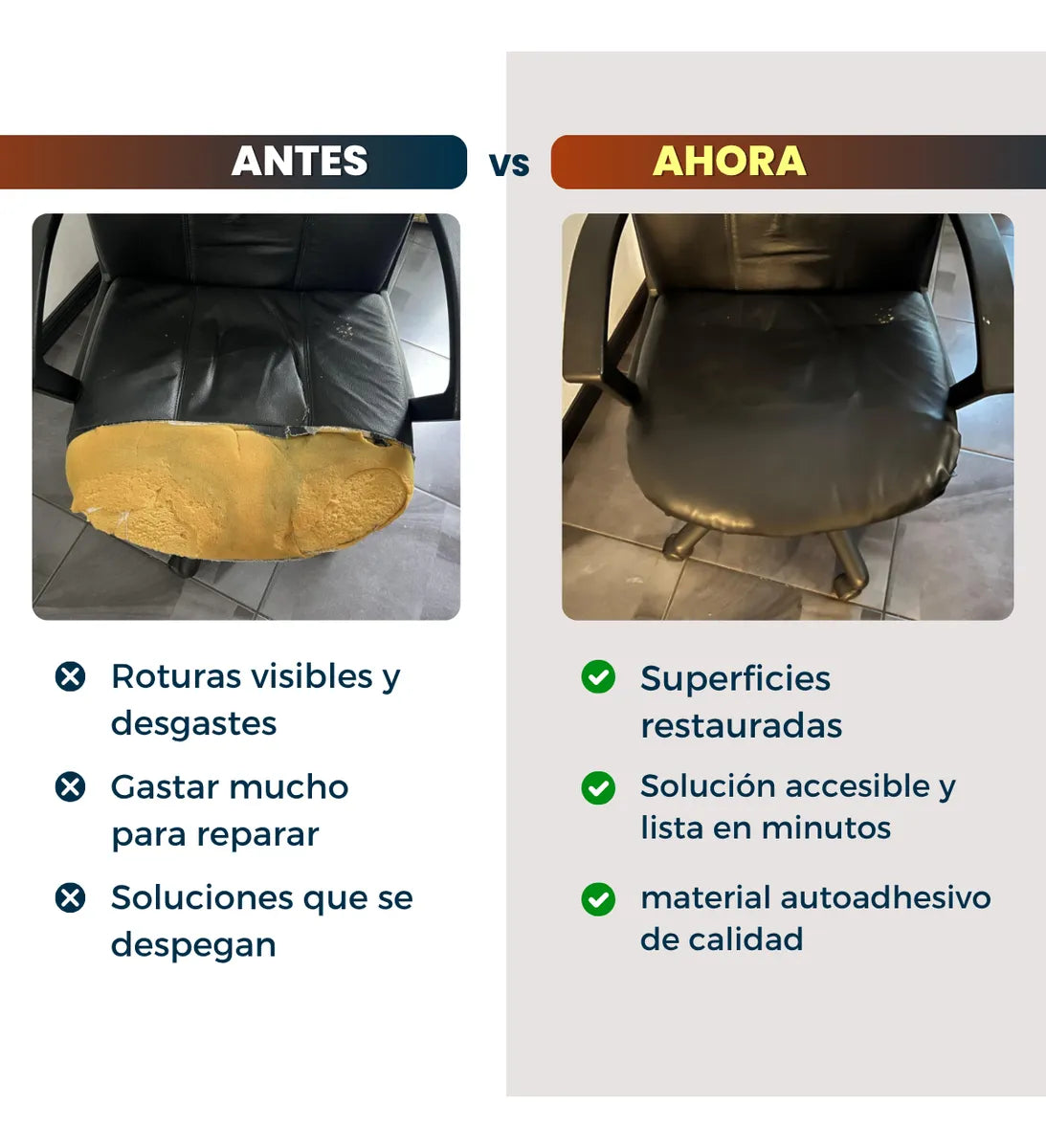 Parches Cuero Woo™ 4x1 🔥 | Renová tus sillas y sillon fácil y rápido