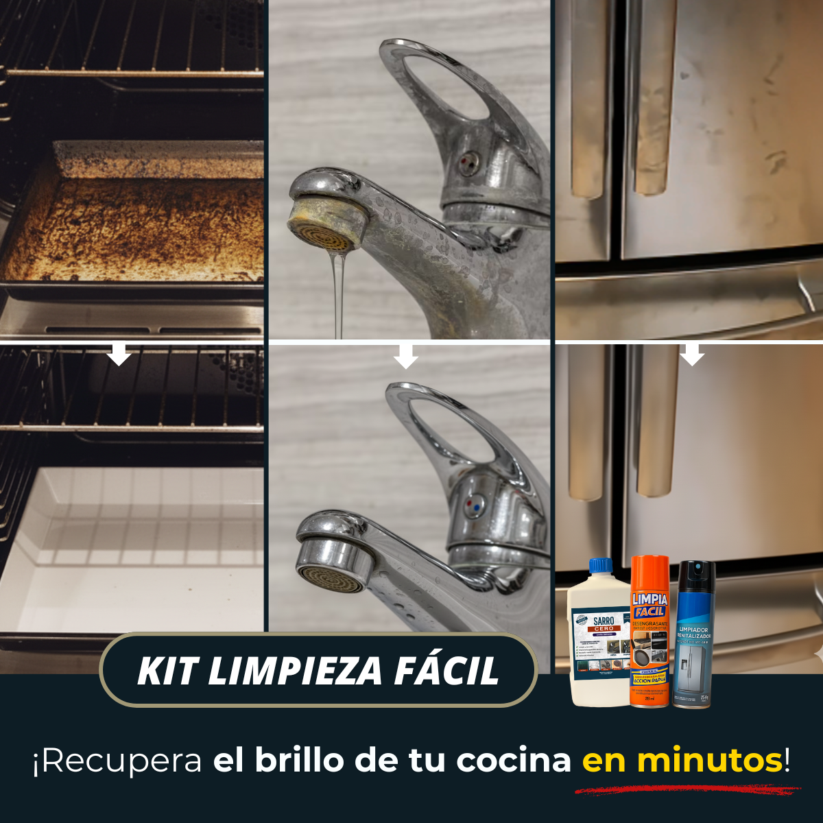 Kit Limpieza Fácil™ - Elimina grasa, manchas y sarro en minutos