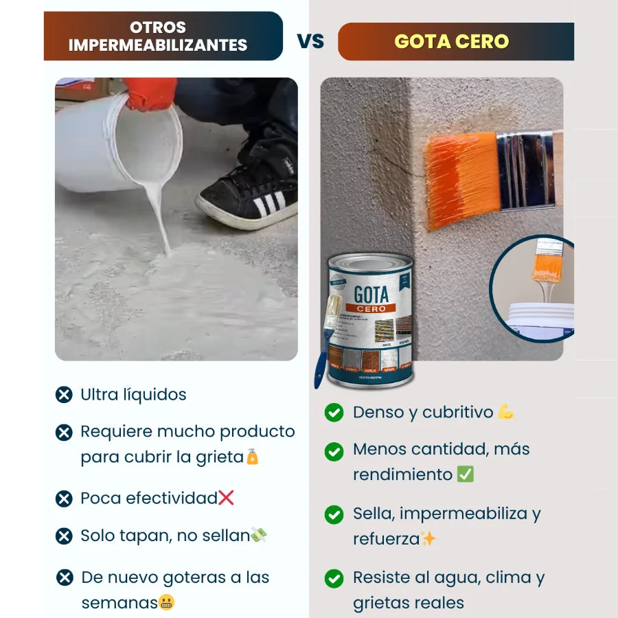 Gota Cero™ - Eliminá goteras y filtraciones en minutos