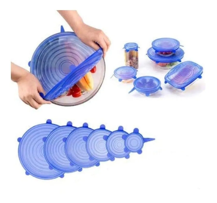 Tapas reutilizables - Kit x 6 Unidades