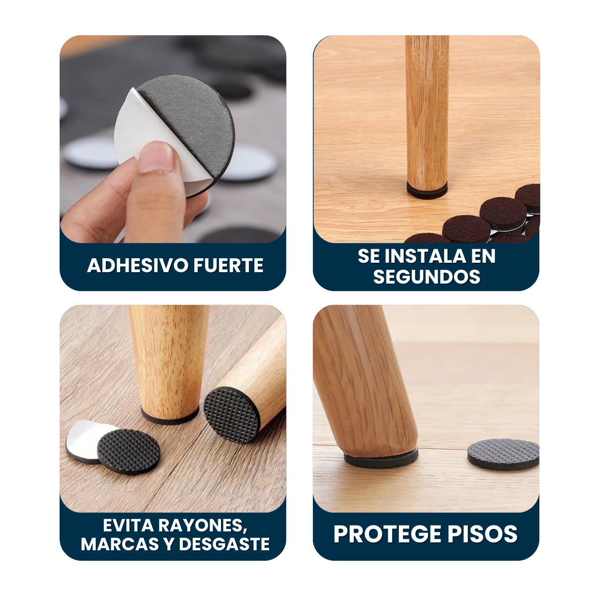 Coverly™ Protectores para sillas | Adiós rayones y ruidos en tu casa