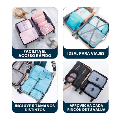 Kit Organizador Woo™ x 6 | Solución inmediata para viajes sin estrés y desorden