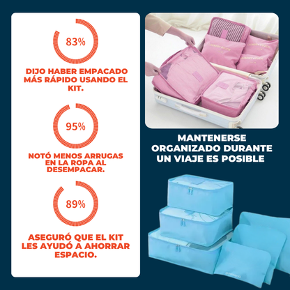 Kit Organizador Woo™ x 6 | Solución inmediata para viajes sin estrés y desorden