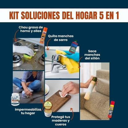 Kit soluciónes 5 en 1™ | Solucioná todos tus problemas en casa ahorrando dinero y estrés